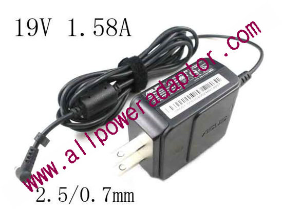 ASUS Common Item (Asus) AC Adapter- Laptop 19V 1.58A, 2.5/0.7mm, US 2P