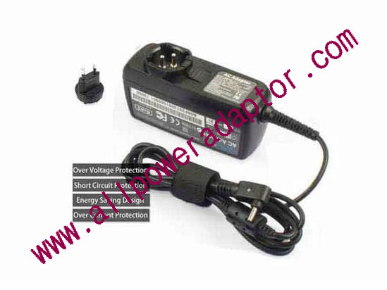 KFD 190237 30100 AC Adapter- Laptop 19V 2.37A, 3.0/1.0mm, EU 2P