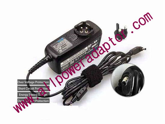 KFD 190237 40135 AC Adapter- Laptop 19V 2.37A, 4.0/1.35mm, UK 3P