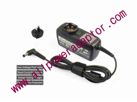 KFD 190237 55250 AC Adapter- Laptop 19V 2.37A, 5.5/2.5mm, AU 2P