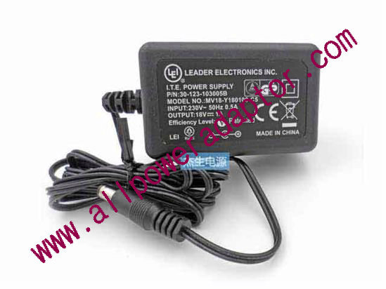 LEI / Leader MV18-Y180100-C5 AC Adapter- Laptop 18V 1A, 5.5/2.5mm, EU 2P