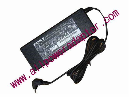 Sony AC Adapter 19.5V 3.05A, 6.0/4.3mm W/Pin, 2-Prong - Click Image to Close