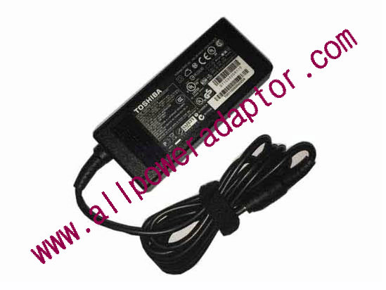Toshiba AC Adapter 19V 3.42A, 5.5/2.5mm, 2-Prong