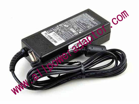 Toshiba AC Adapter 19V 3.42A, 5.5/2.5mm, 3-Prong