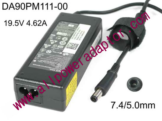 Dell Common Item (Dell) AC Adapter- Laptop 19.5V 4.62A, 7.4/5.0mm W/Pin, 3-Prong, Z27