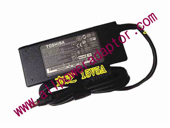 Toshiba AC Adapter 15V 5A, 6.3/3.0mm, 3-Prong, Z101