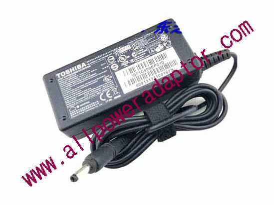 Toshiba AC Adapter 19V 2.37A, 4.0/1.7mm, 2-Prong, Z102
