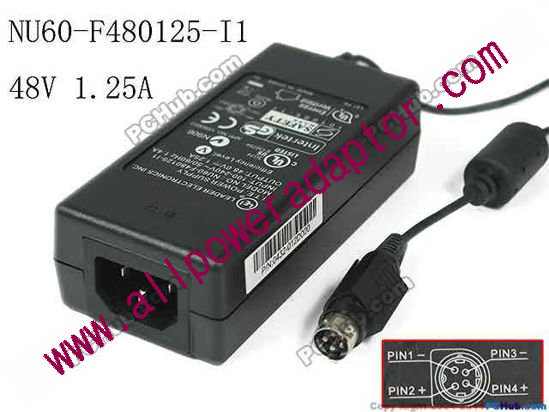 LEI / Leader NU60-F480125-I1 AC Adapter- Laptop NU60-F480125-I1,