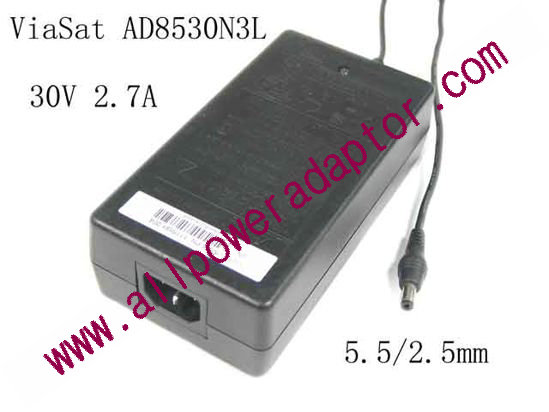 ViaSat AD8530N3L AC Adapter 30V 2.7A, Barrel 5.5/2.5mm, IEC C14, AD8530N3L