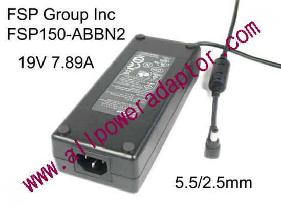 FSP Group Inc FSP150-ABBN2 AC Adapter- Laptop 19V 7.89A, 5.5/2.5mm, IEC C14