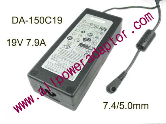 APD / Asian Power Devices DA-150C19 AC Adapter- Laptop 19V 7.9A, Barrel 7.4/5.0mm , 3-Prong