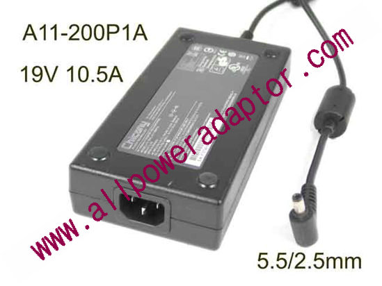 Chicony A11-200P1A AC Adapter- Laptop 19V 10.5A, 5.5/2.5mm, C14, New