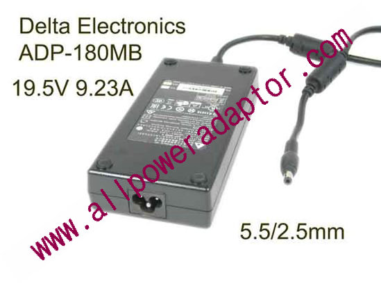 Delta Electronics ADP-180MB AC Adapter- Laptop 19.5V 9.23A, 5.5/2.5mm, 3P, New