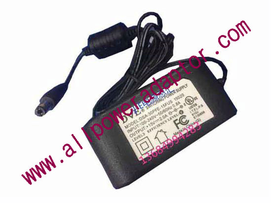 DVE DSA-30PFE-15FUS AC Adapter 13V-19V 15V 2A, 5.5/2.1mm, US 2P Plug, New