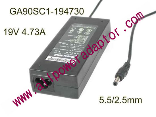 Great Wall GA90SC1-194730 AC Adapter- Laptop 19V 4.73A, 5.5/2.5mm, 3P