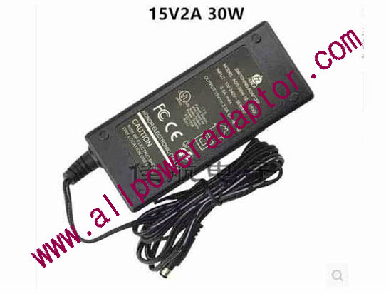 Honor ADS-36W-12-2 AC Adapter 13V-19V 15V 2A, 5.5/2.1mm, 2P, New