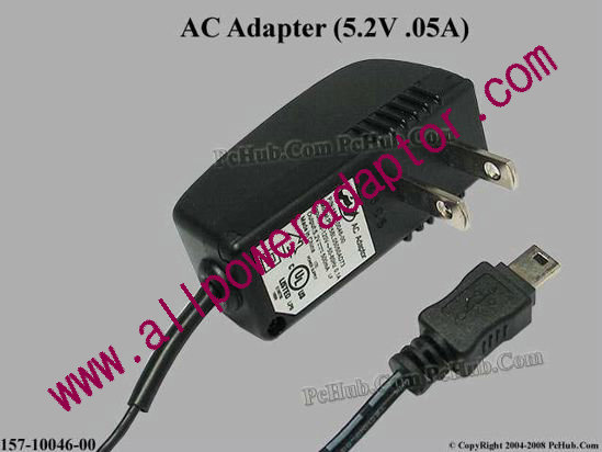 PI P925BL05050AD73 AC Adapter 5V-12V 5.2V .05A, Tip mini-USB, (AC-100V)