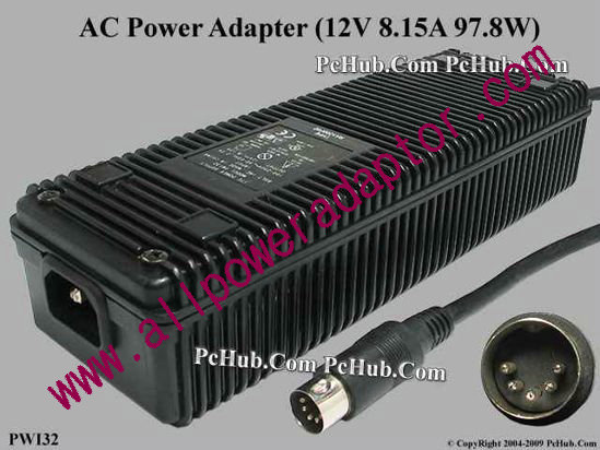 AULT PWI32 AC Adapter 5V-12V 12V 8.15A, Din 5-Pin, IEC C14