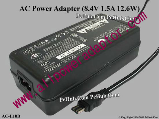 Sony AC Adapter 5V-12V 8.4V 1.5A, 2-Pin Tip, 2-Prong