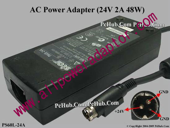 Star Micronics AC Adapter PS60L-24A, 24V 2A, 3-pin DIN, (IEC C14)