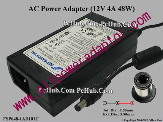 FSP Group Inc FSP048-1AD101C AC Adapter 5V-12V 12V 4A, 5.5/2.5mm, C14