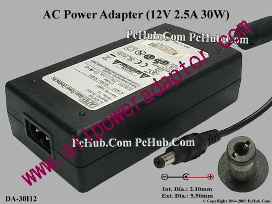 APD / Asian Power Devices DA-30I12 AC Adapter 5V-12V 12V 2.5A, 5.5/2.1mm, 2-Prong