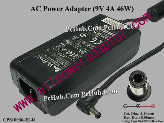 VeriFone AC Adapter 5V-12V 9V 4A, 2.5/5.5mm, C14