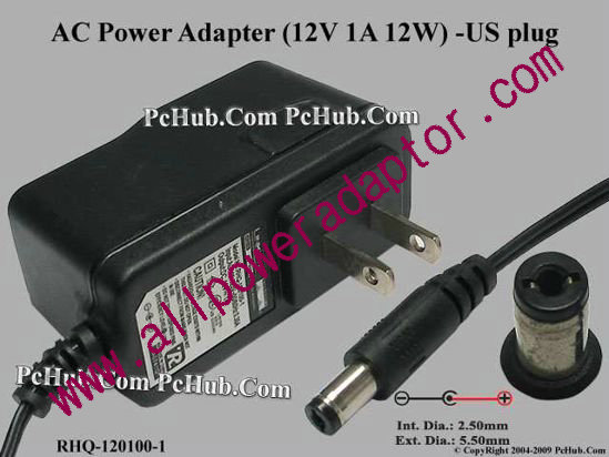 Linksys RHQ-120100-1 AC Adapter 5V-12V 12V 1A, 5.5/2.1mm, US 2-Pin Plug