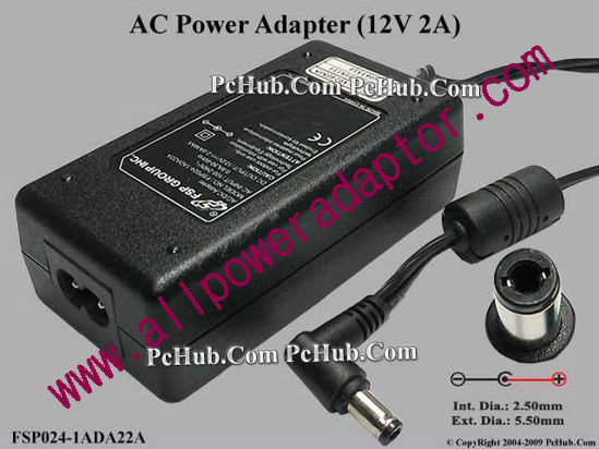 FSP Group Inc FSP024-1ADA22A AC Adapter 5V-12V 12V 2A, 2.5/5.5mm, 2-Prong