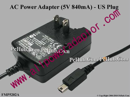 Motorola FMP5202A AC Adapter 5V-12V 5v 850mA, Foldable 2-Flat-pin Plug