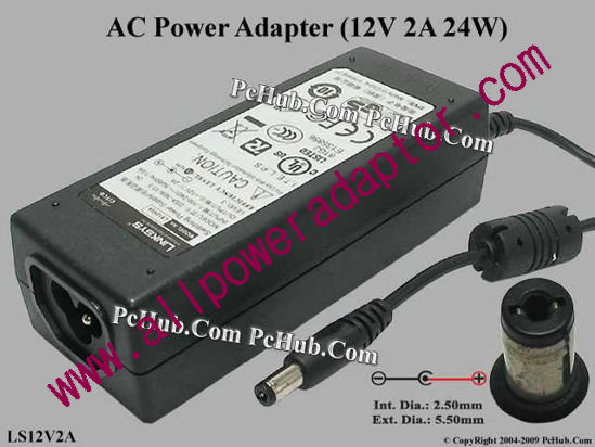 Linksys LS12V2A AC Adapter 5V-12V 12V 2A, 2.1/5.5mm, 3-Prong