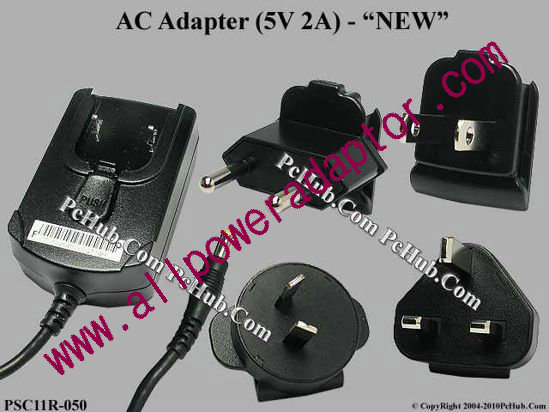 PHIHONG PSC11R-050 AC Adapter 5V-12V 5V 2A 10W, 1.7/4.0mm, Multi Pluge