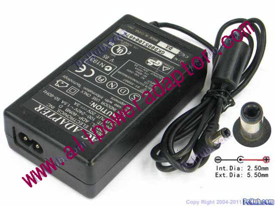 Delta Electronics ADP-60NB D AC Adapter 20V 3A, 5.5/2.5mm, 2-Prong