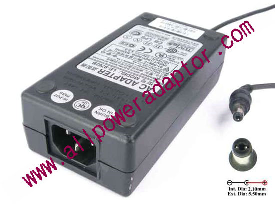 Lien Electronics AC Adapter 5V-12V 12V 4.0A, Tip-B, IEC - Click Image to Close