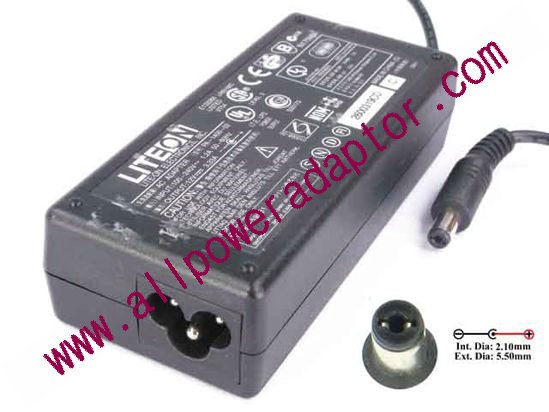 LITE-ON PA-1400-02 AC Adapter 5V-12V 12V 3.33A, 5.5/2.1mm, 3-Prong - Click Image to Close