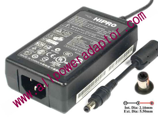 HIPRO HP-A0502R3D AC Adapter 5V-12V 12V 4.16A, 5.5/2.1mm, C14