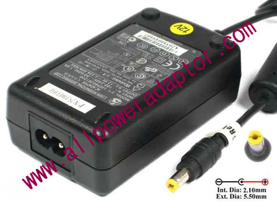 Li Shin LSE9802A1240 AC Adapter 5V-12V 12V 3.33A, 5.5/2.1mm,2-Prong