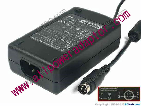Li Shin LSE9901B1260 AC Adapter 5V-12V 12V 5A, 4-Pin P14=V, C14, New