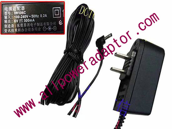 Philips AC Power AC Adapter 5V-12V 6V 0.5A, US 2-Pin Plug - Click Image to Close