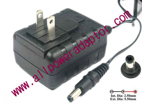APD / Asian Power Devices WA-13A05R AC Adapter 5V-12V 5V 2.5A, 5.5/2.5mm, US 2-Pin Plug, New