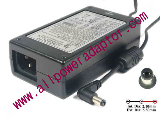 Linearity LAD6019AB5 AC Adapter 5V-12V 12V 5A, 5.5/2.1mm, C14, NEW