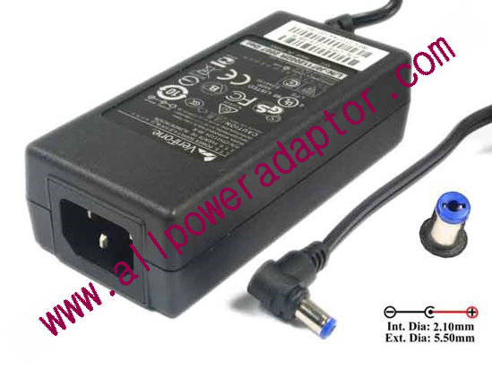 VeriFone AC Adapter 5V-12V 12V 2A, 5.5/2.1mm C14,New