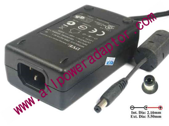 DVE DSA-0421S-50 AC Adapter 5V-12V 48V 0.83A, 5,5/2.1mm, C14