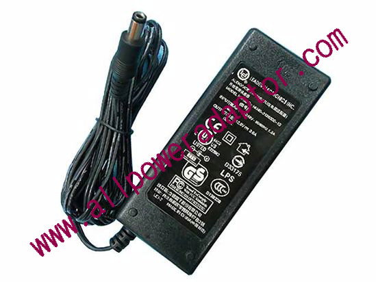 LEI / Leader NU40-2120300-13 AC Adapter 5V-12V 12V 3A, 55/2.5mm, 2-Prong, New