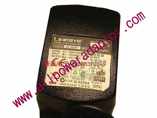 Cisco PSM11R-050 AC Adapter 5V-12V 5V 2A, 5.5/2.1mm, EU 2-Pin Plug, New