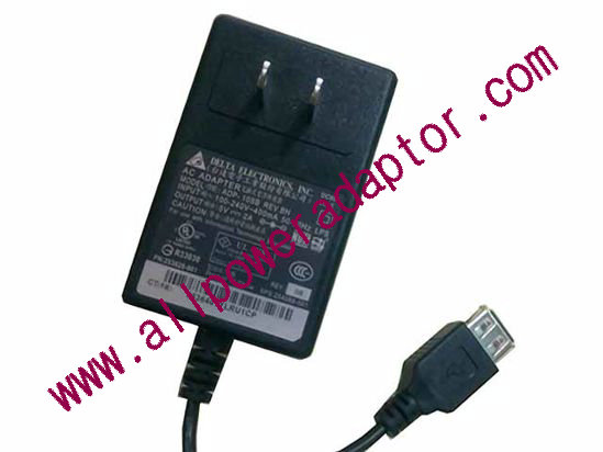 Delta Electronics ADP-10SB AC Adapter 5V-12V 5V 2A, USB Tip, US 2-Plug, New
