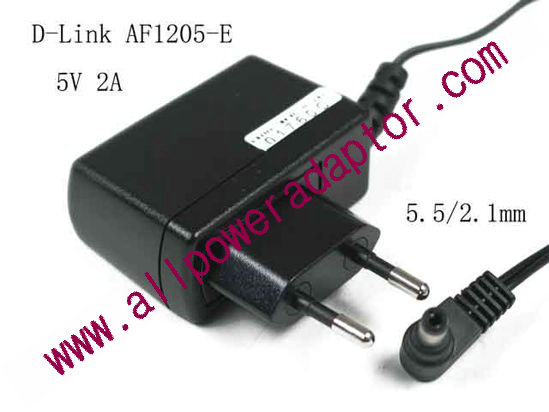 D-Link AC to DC (D-Link) AC Adapter 5V-12V 5V 2A, 5.5/2.1mm, EU 2-Pin , New