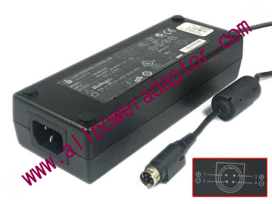 Li Shin 0452B1280 AC Adapter 5V-12V 12V 6.67A, 4-Pin P14=V, C14