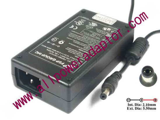 FSP Group Inc FSP060-1AD101C AC Adapter 5V-12V 12V 5A, 5.5/2.1mm, C14 , New