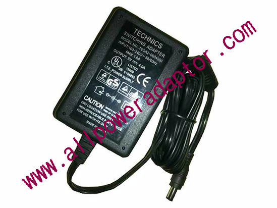 Technics TESAZ-0904000 AC Adapter 5V-12V 9V 4A, 5.5/2.5mm, 2-Prong , New